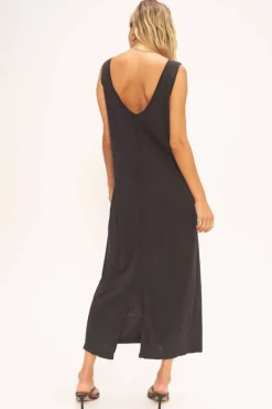 Hot Gigi Vintage Wash Seamed Dress Maxi