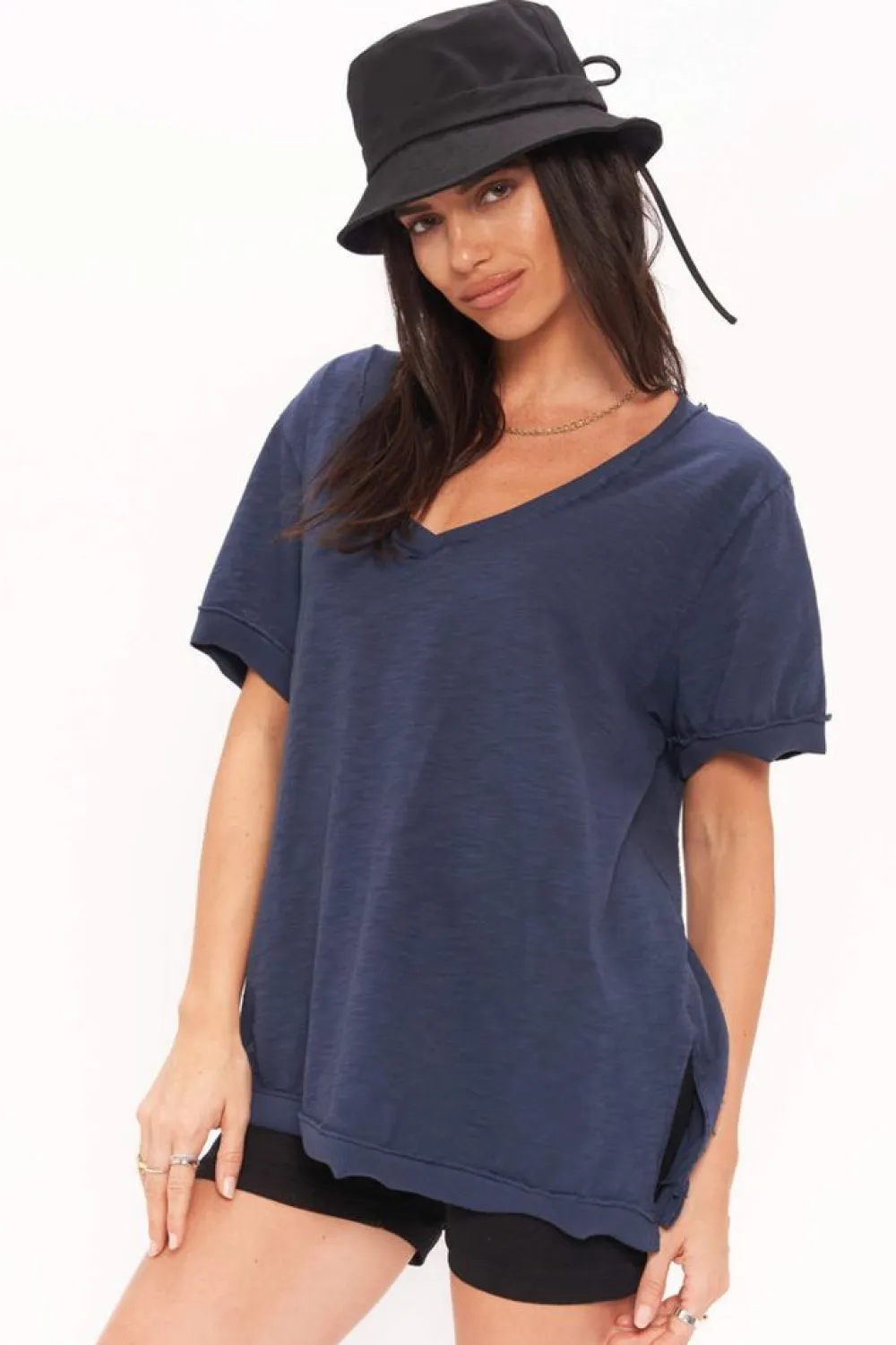 New Knock Out Tee Navy Peony Tanks