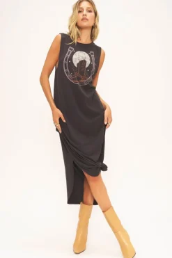 Cheap Lucky Nights Horseshoe Tank Dress Maxi