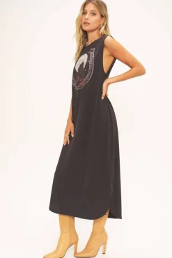 Cheap Lucky Nights Horseshoe Tank Dress Maxi