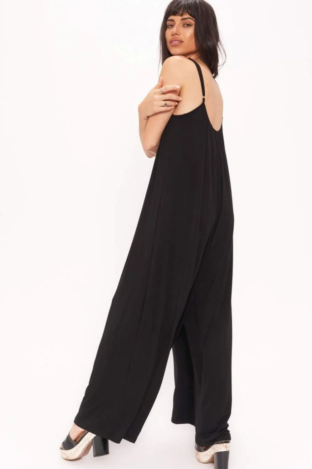 Cheap No Regrets Shirred Jumpsuit Jumpsuit
