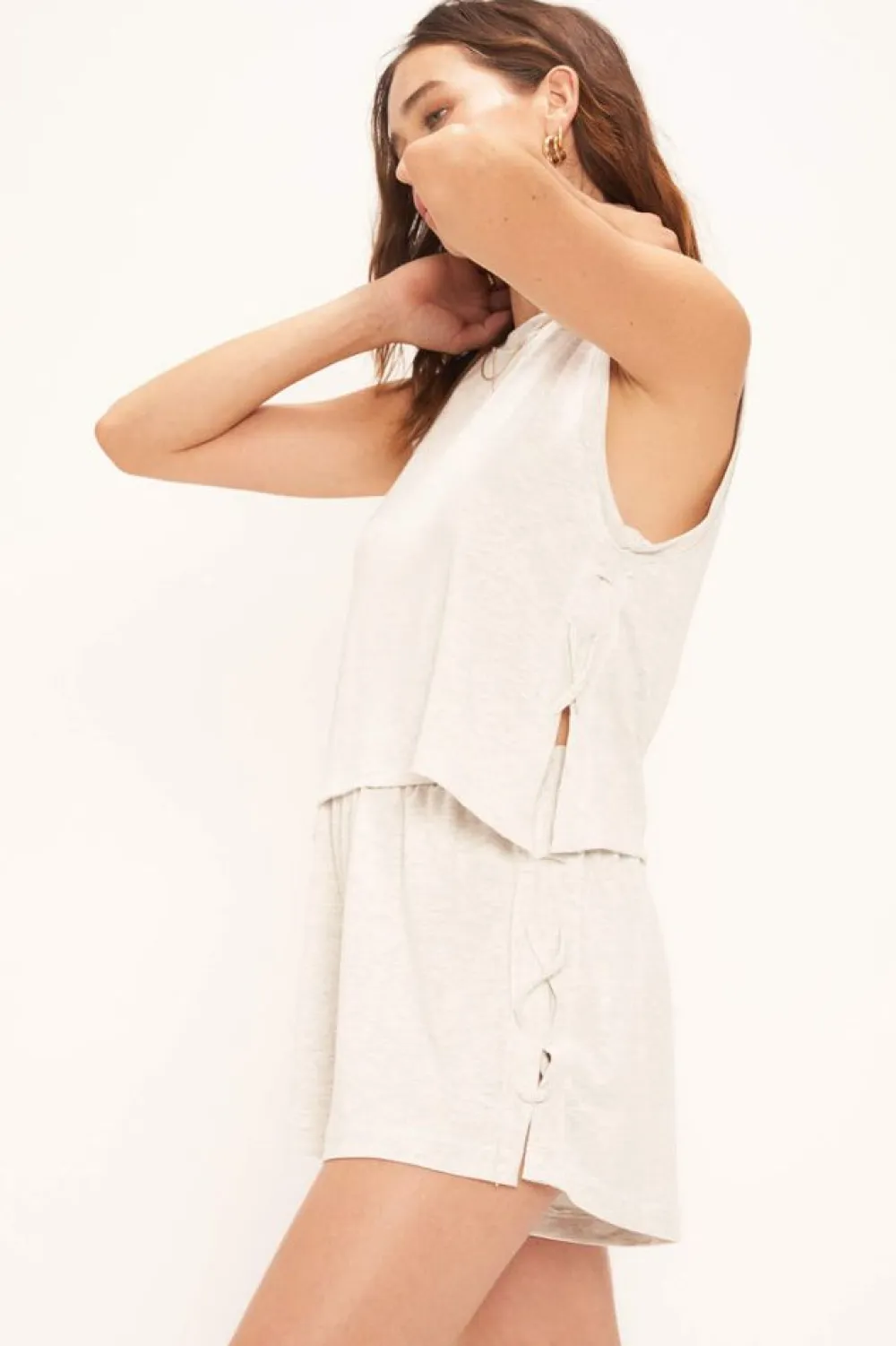 Outlet Rumors Lace Up Tank Tanks