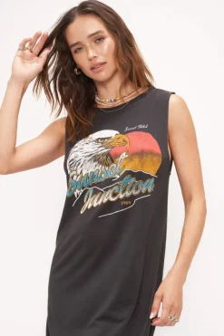 Clearance Sunset Junction Tank Dress Midi