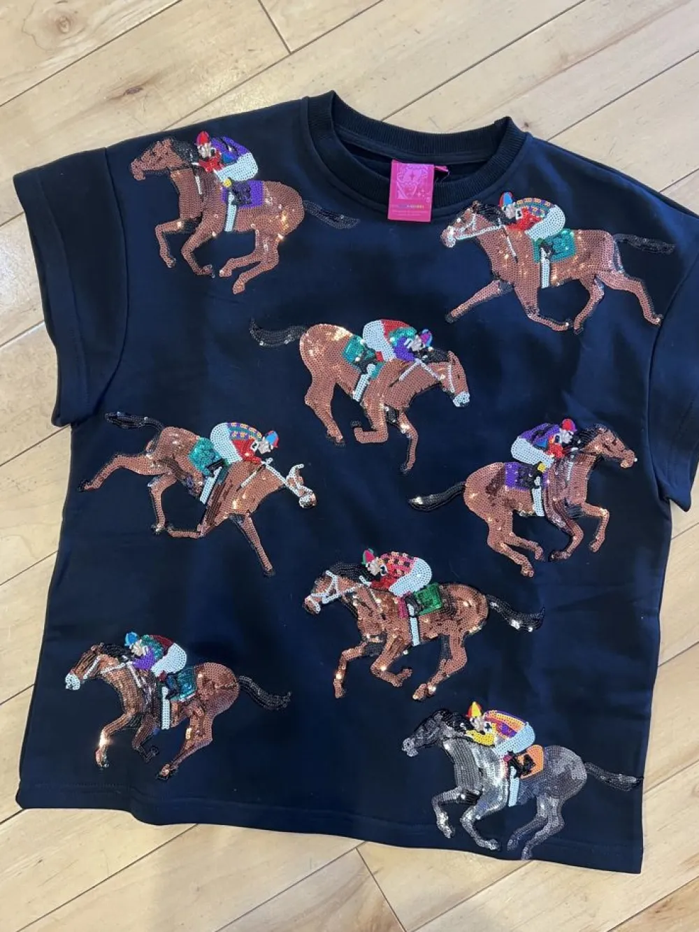 Store Black Scattered Horse & Jockey T-Shirts
