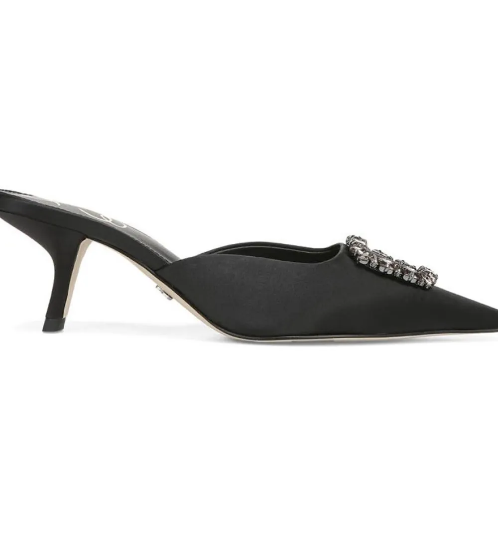 Online Brit Jewel Black Satin Heel