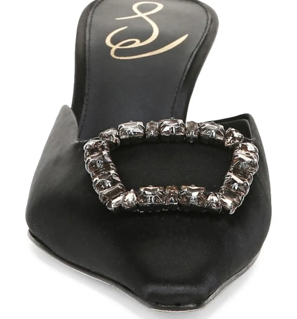 Online Brit Jewel Black Satin Heel