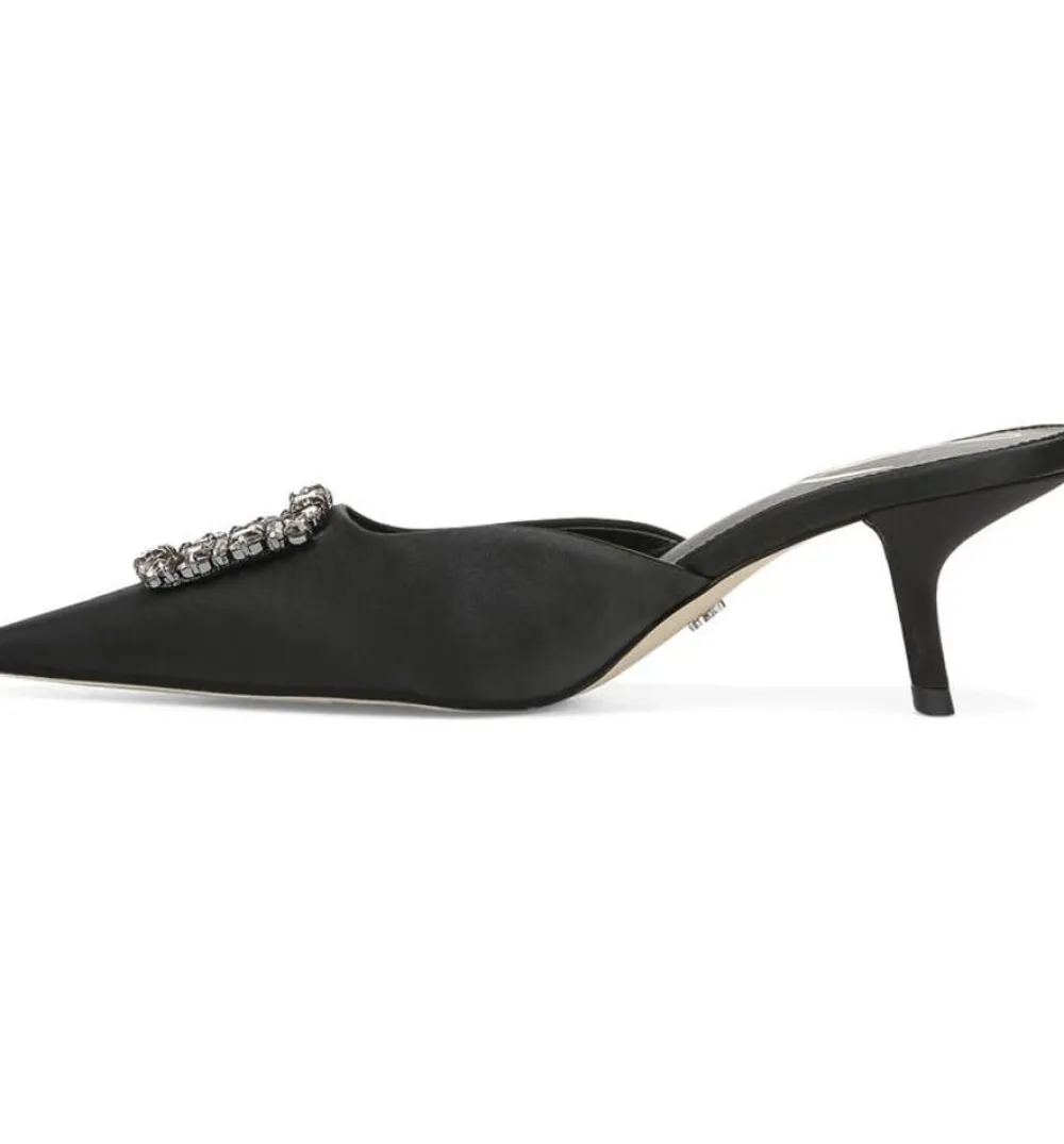 Online Brit Jewel Black Satin Heel