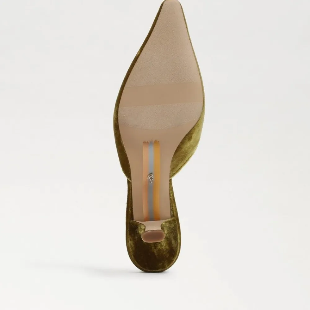 Outlet Brit Kitten Heel Mule Chartreuse Heel