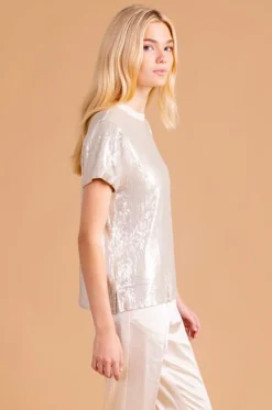 Best Sale S'Edge Apparel Ava Top Marshmallow Blouses