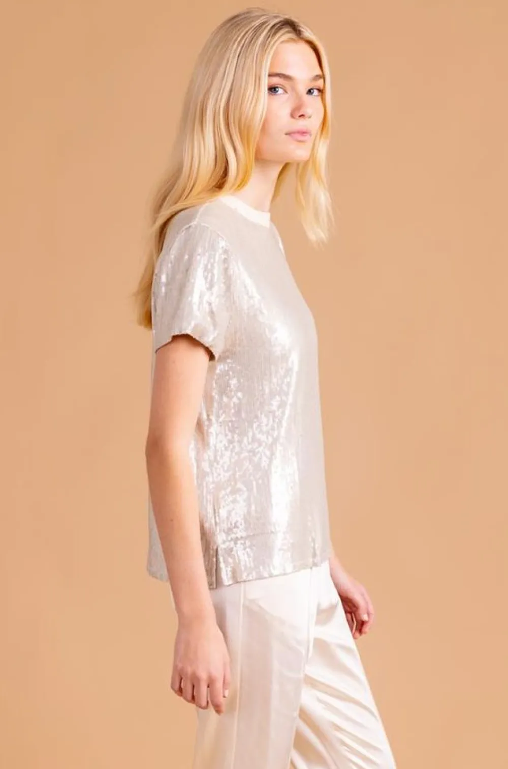 Best Sale S'Edge Apparel Ava Top Marshmallow Blouses