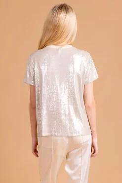 Best Sale S'Edge Apparel Ava Top Marshmallow Blouses