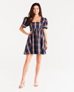 Shop S'Edge Apparel Ivy Dress In Academia Mini
