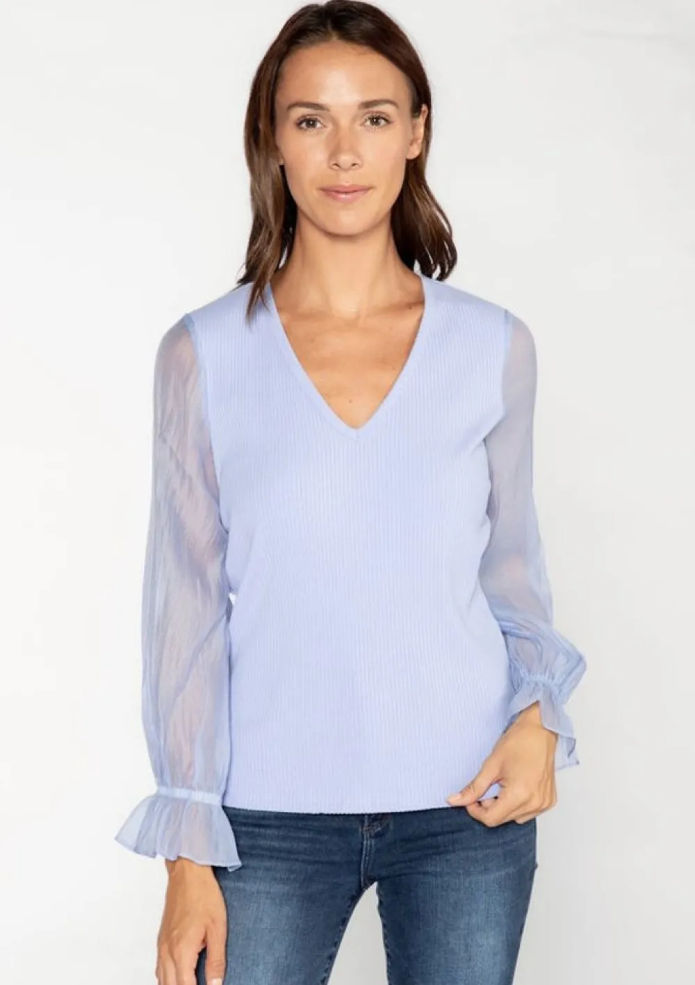 Best Sale S'Edge Apparel Murphy Top Party Peri Blouses