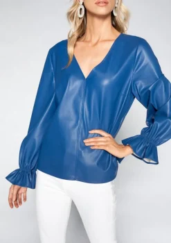 Clearance S'Edge Apparel Murphy Top Saphire Blouses