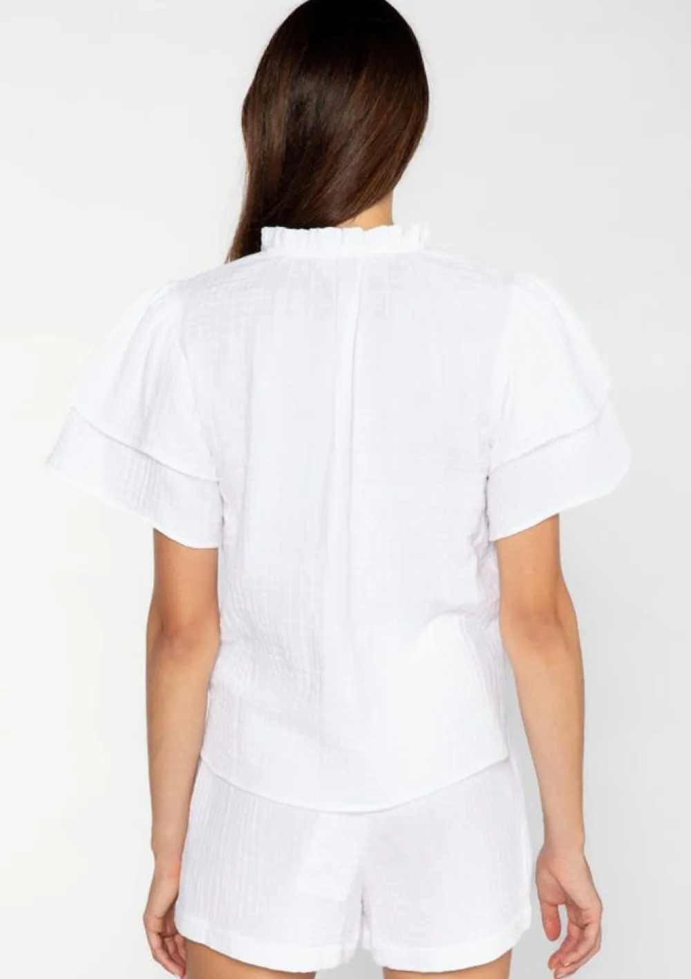 Best Sale S'Edge Apparel Sally Top White Blouses