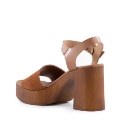 Online Manila Cognac Suede Sandal