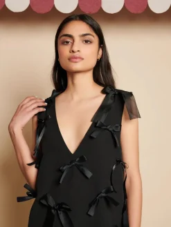 Fashion Butter Bow Mini Dress Mini