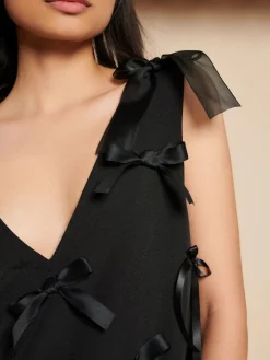 Fashion Butter Bow Mini Dress Mini