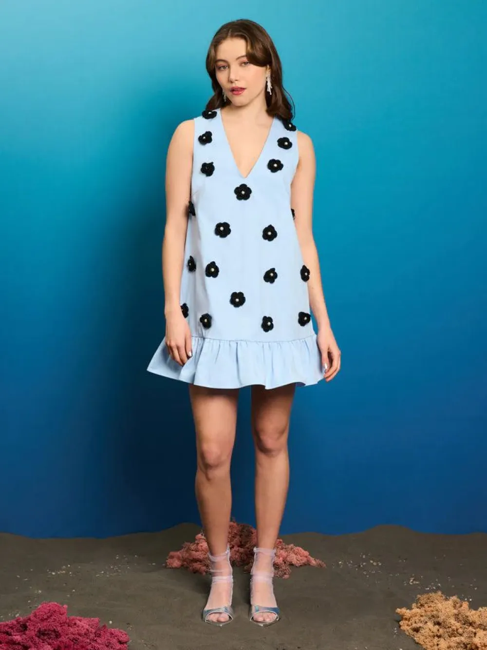 Online Capri Crochet Mini Dress Mini