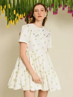 Fashion Ditsy Pick Mini Dress Mini