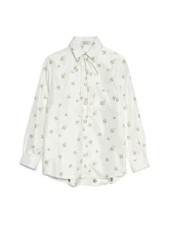 Clearance Ditsy Pick Shirt - Pearled Ivory Blouses