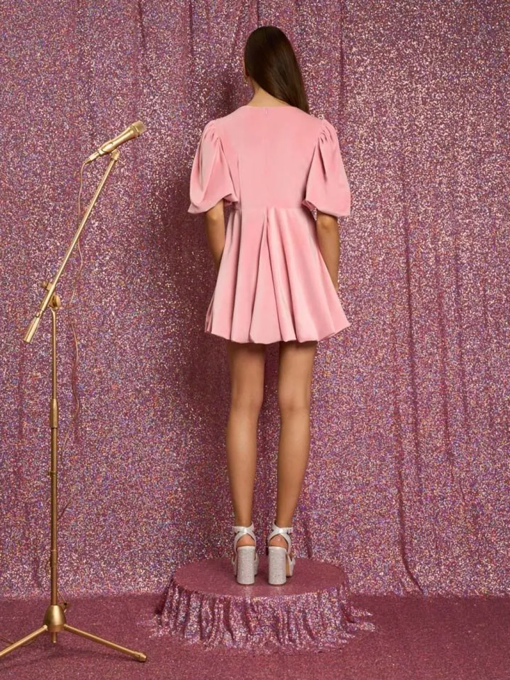 Clearance Harmony Velvet Mini Dress Mini