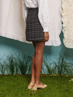 Hot Lucinda Tweed Mini Skirt Skirts