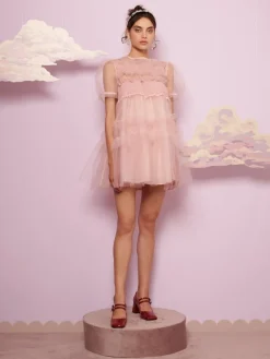 New Pointe Tulle Shirring Dress Mini