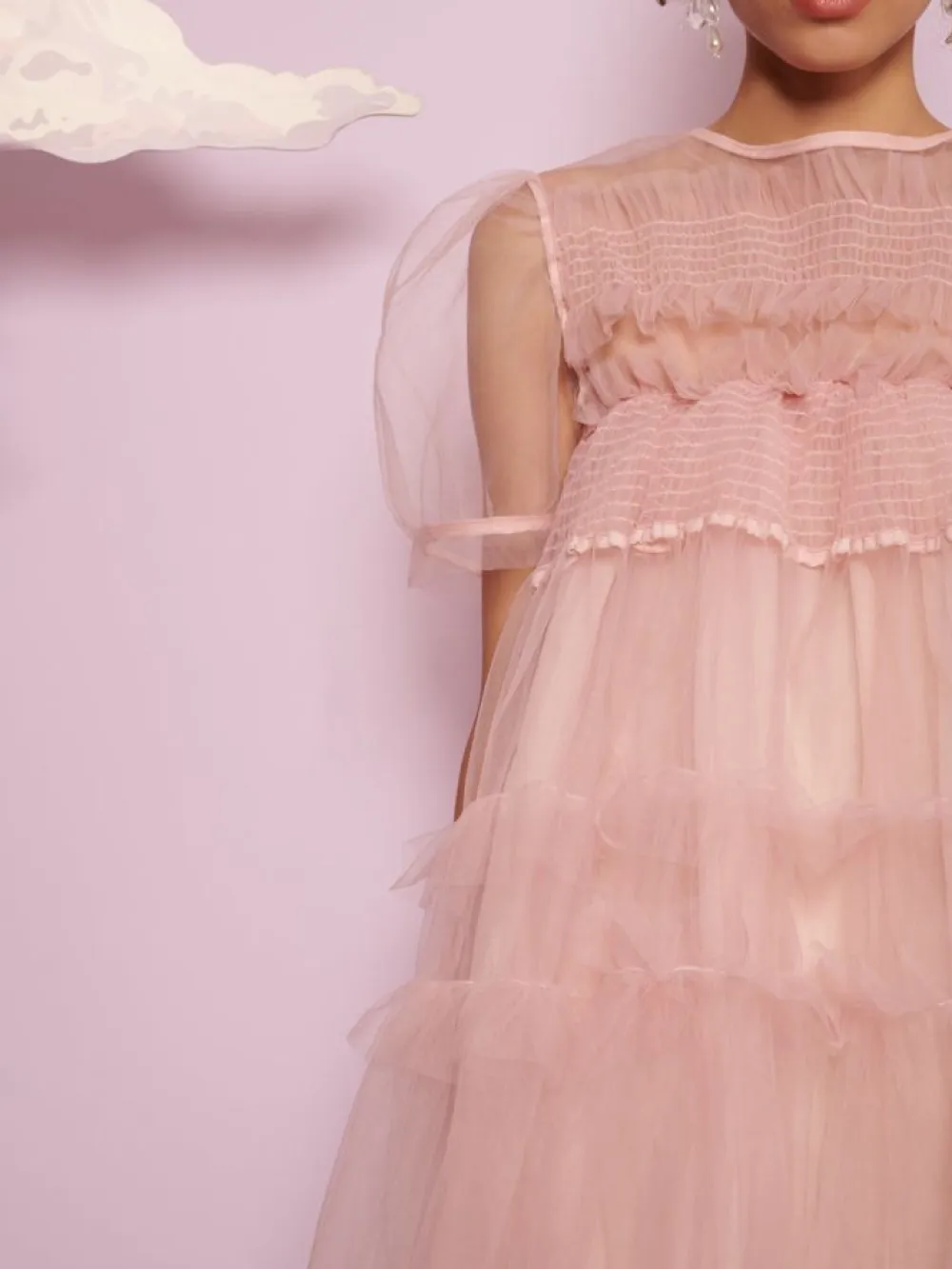 New Pointe Tulle Shirring Dress Mini