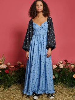Online Saddle Floral Maxi Dress Maxi