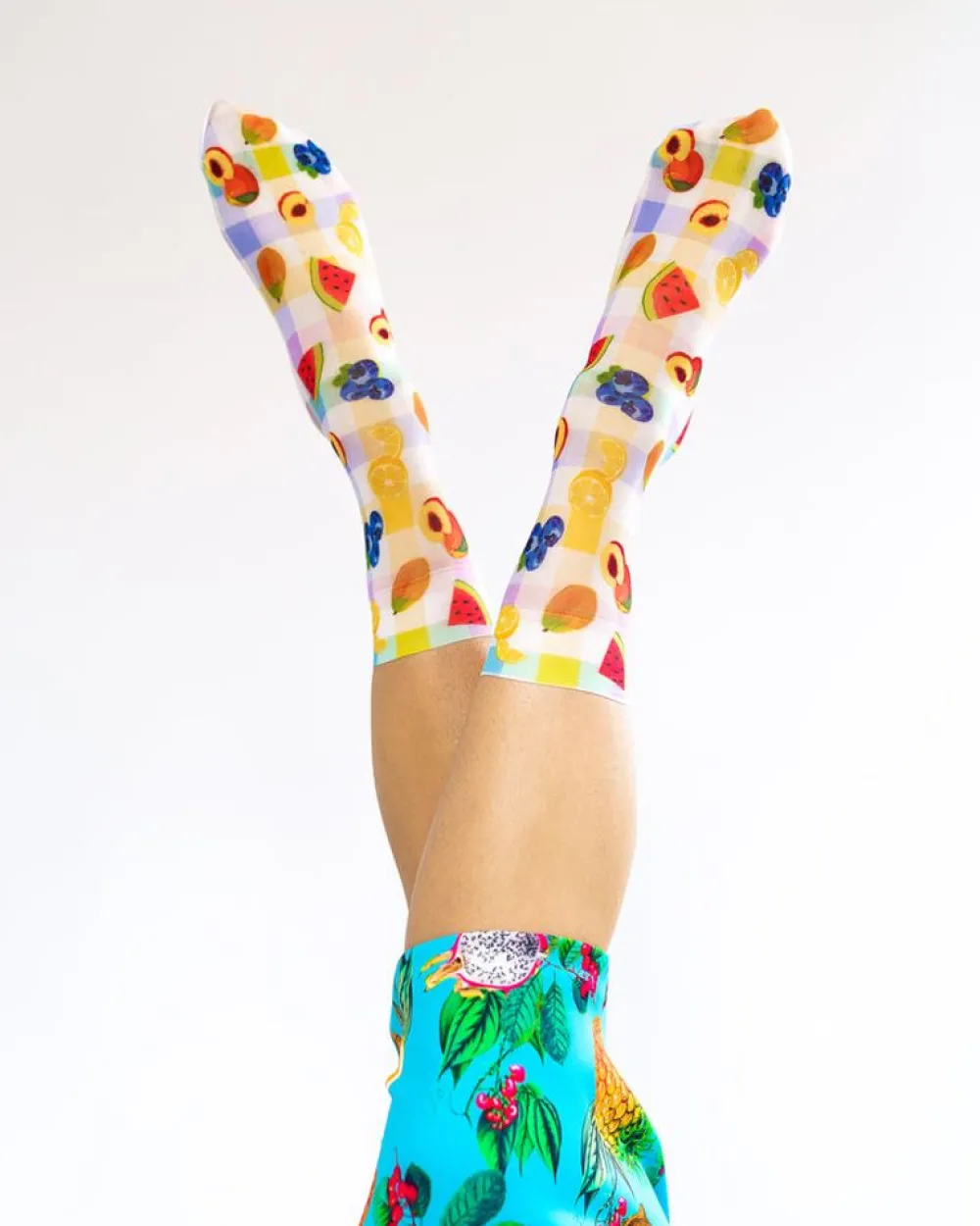 Flash Sale Gingham Fruits Ankle Sock Socks And Tights