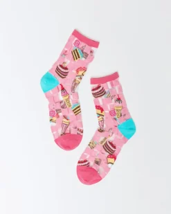 Best Retro Sweets Sheer Crew Sock Socks And Tights