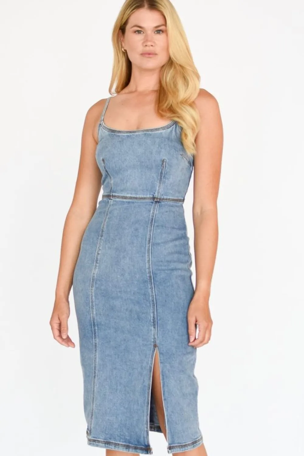 Flash Sale Giselle Denim Dress Midi