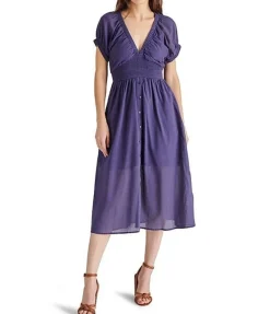 Online Tahlia Dress Vintage Blue Midi