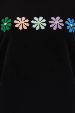 Fashion Andrea Rainbow Daisies Jumper Sweaters
