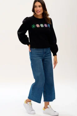 Fashion Andrea Rainbow Daisies Jumper Sweaters