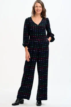 Hot Angie Jumpsuit - Black, Moon Phases Jumpsuit