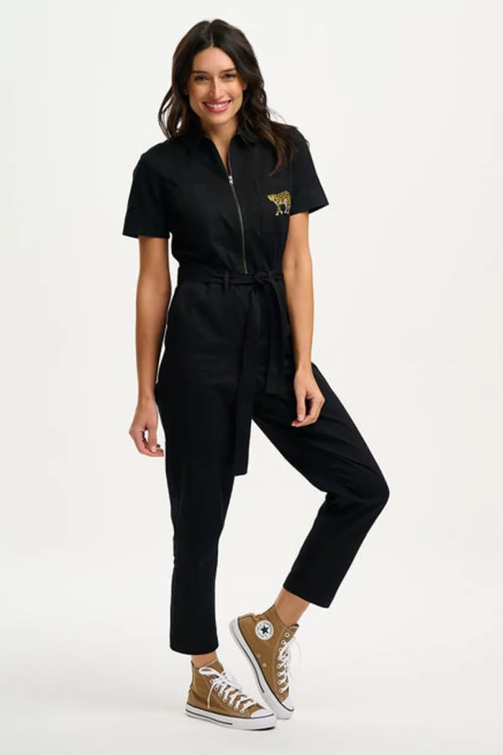 Outlet Billy Boilersuit Leopard Pocket Jumpsuit