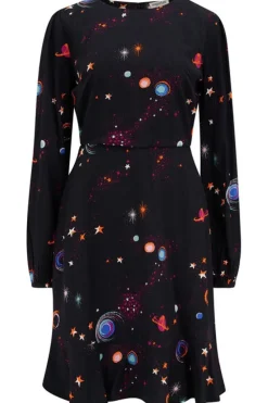 Hot Juliette Dress - Black, Colourful Universe Mini