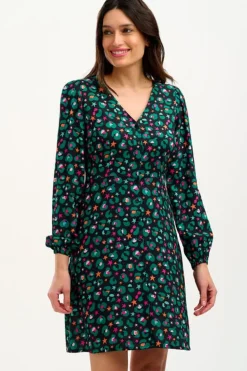 Shop Natalia Tea Dress - Black/Multi, Star Leopard Mini
