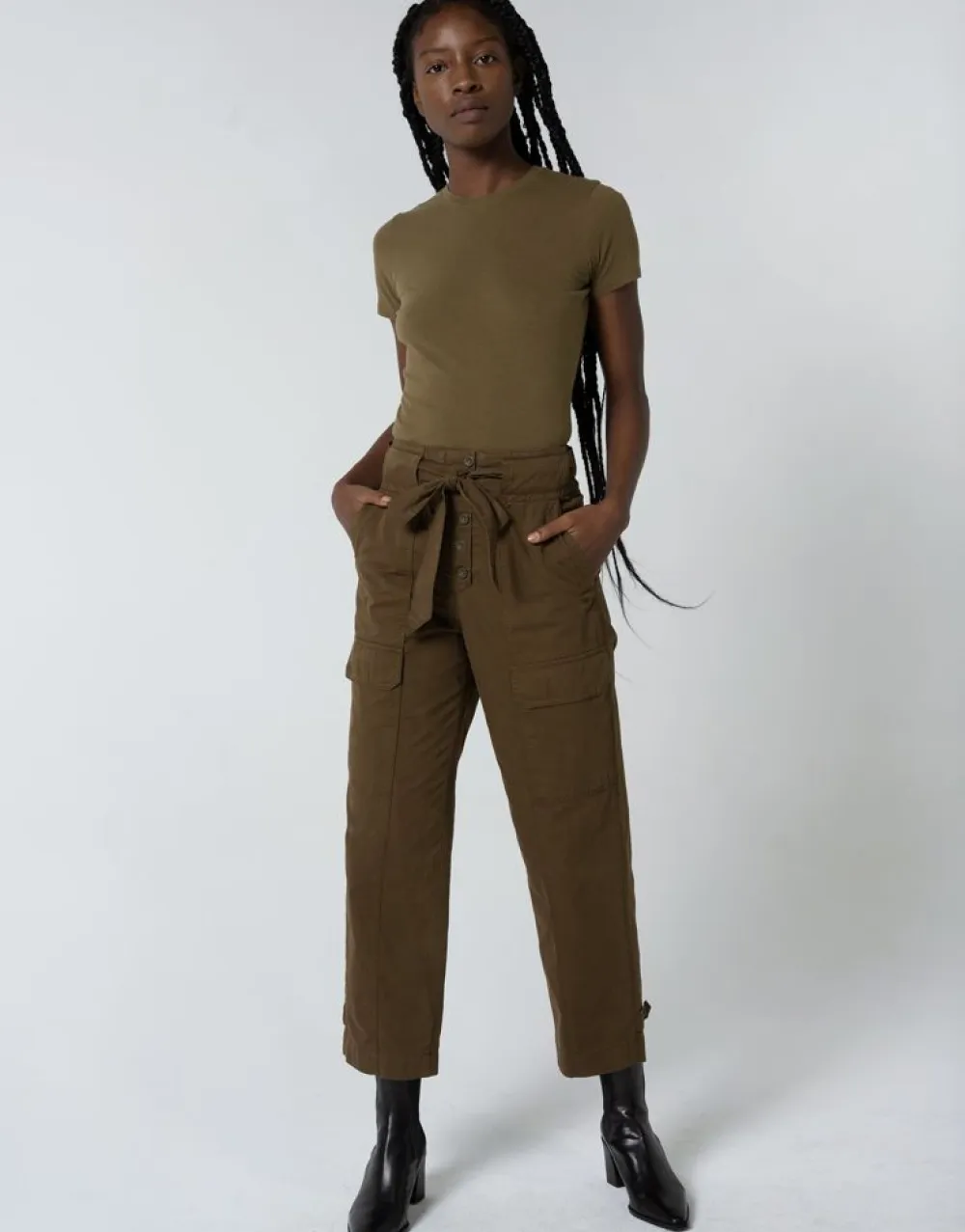 Best Mia Belted Utility Pant Earth Pants